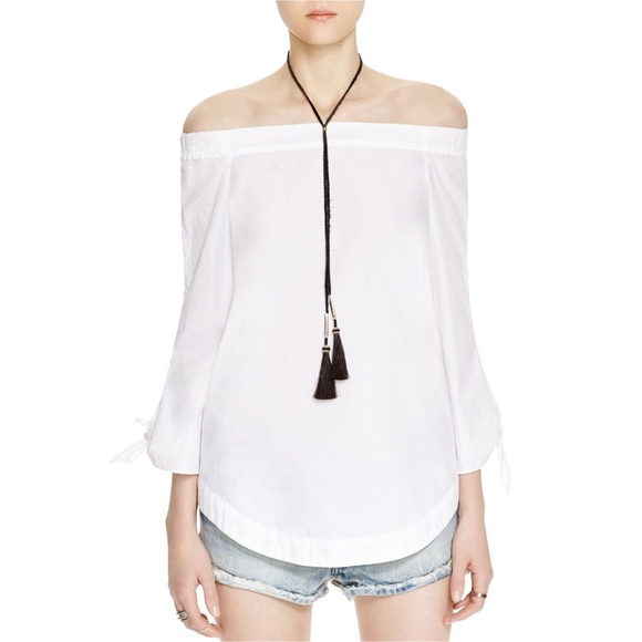 Free People Tops - Free People Show Some Shoulder Top White